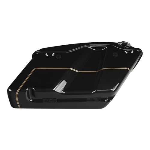 HR3 17RGU Black Quartz Hard Saddlebags Compatible with 2017 Road Glide Ultra FLTRU (Replace for OEM) Fit for 2014-2023 Harley Touring Models - color: Black Quartz 2017RGU