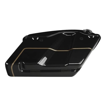 HR3 17RGU Black Quartz Hard Saddlebags Compatible with 2017 Road Glide Ultra FLTRU (Replace for OEM) Fit for 2014-2023 Harley Touring Models - color: Black Quartz 2017RGU