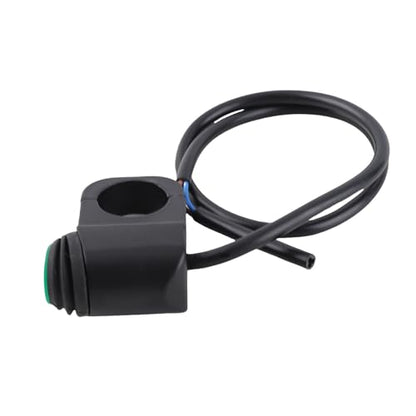 Qiilu 12V 1 1/8' Black Handlebar Switch, Push Button, Manual Operation, IP65 Waterproof