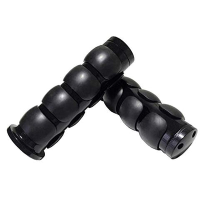 Motorcycle Hand Grips 7/8" (22mm) for Cruisers Choppers Harley Davidson Suzuki Kawasaki Honda Yamaha - color: Black-C