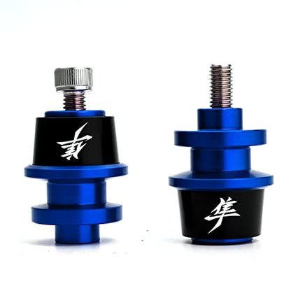 MOWOK Fits For SUZUKI Hayabusa GSX1300R GSX 1300R Gen 3 1999-2021 2022 2023 2024 2025 2026 Accessories Motorcycle M8 Swingarm Spools Slider Stand (Black) (Blue) - size: Blue