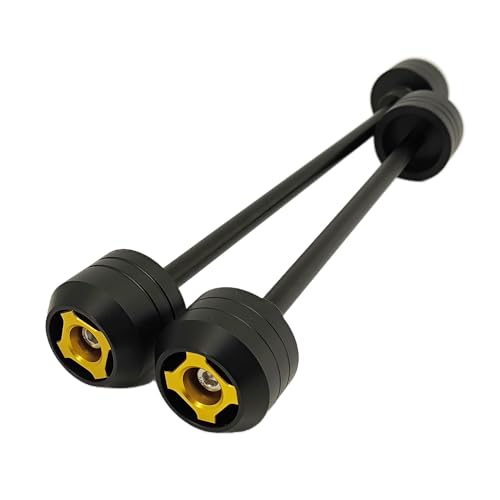 Front Rear Wheel Axle Fork Sliders Compatible for Suzuki Dr-Z 400 Drz400 Motorcycle Left Right Side Falling Crash Protector Guard Pads - color: Gold