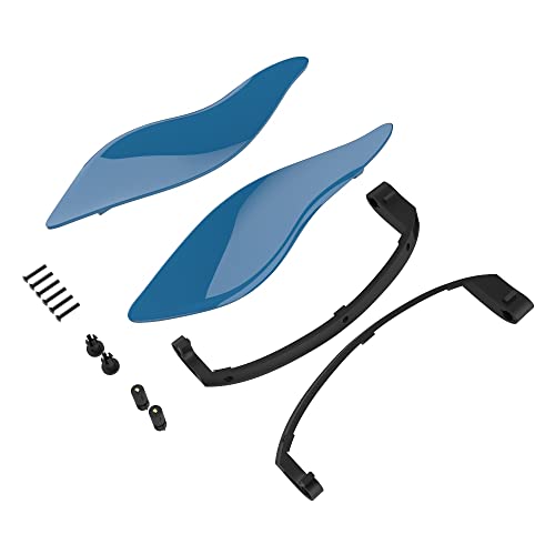 Advanblack Billiard Teal Side Wings Air Deflectors, Fairing Side Wing Windshield, Fairing Side Shield, Adjustable Wind Deflectors, Compatible for Harley Touring Street Electra Glide 2014-2023 - color: Billiard Teal