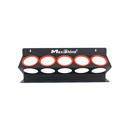 Maxshine Universal Detailing Spray Bottle Holder - Holds 5 Sprayers (16oz), Sturdy & Lightweight Organizer, Easy Wall Mounting, Ideal for Garage & Mobile Use, Auto Detailing Accessories & Supplies