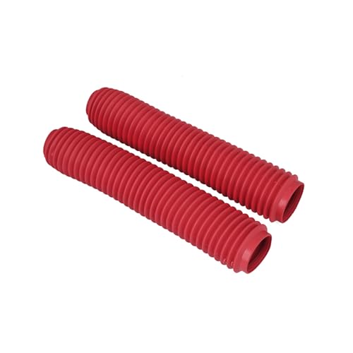 Universal Motorcycle Front Fork Boots Shock Universal Absorber Covers Protector Rubber Dust Gator Guard Gaiters For Most Dirt Bike, Red - color: Red