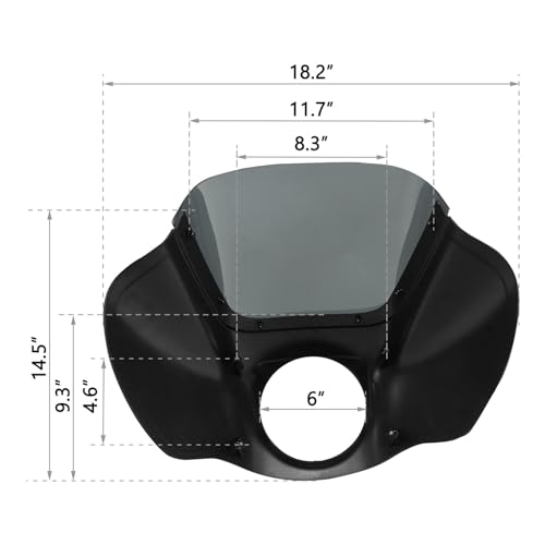 Front Headlight Quarter Fairing Windshield Fit For Harley Softail Low Rider FXLR S FXLRS 2018-2025 Street Bob FXBB FXBBS 2018-2025 Softail Standard FXST 2020-2024 Black Denim - color: Fairing Black Denim