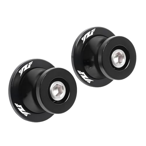 Motorcycle Swingarm Spools for YZF R1 R3 R6 R7 R9 R25 R125 600R 750R All Year, 6mm CNC Aluminum Sliders Stand Screws, Good Spools Accessories For Your YZF R1 R3 R6 R7 black - color: black