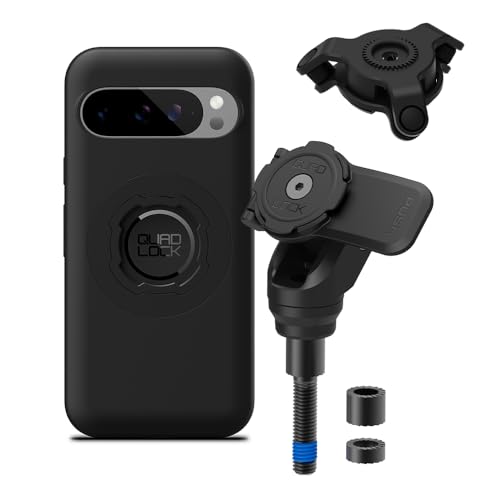 Quad Lock Handlebar Clamp PRO Motorcycle Phone Mount with Vibration Dampener and MAG Phone Case for Pixel 9/9 Pro - size: Pixel 9/9 Pro