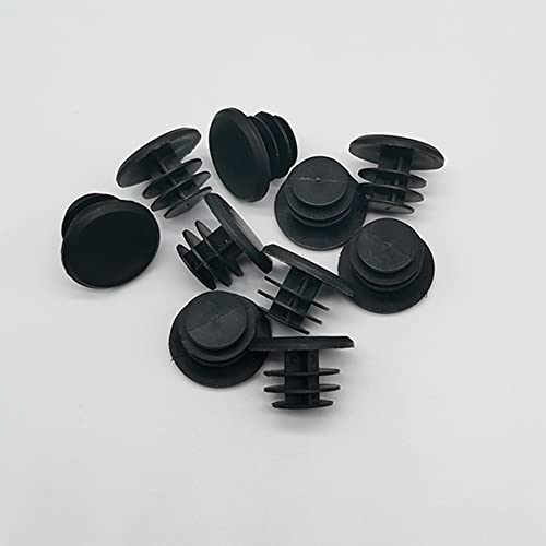 10 Pieces Handlebar Bar End Plugs Caps Bicycle Handlebar End Caps for Road Mountain Bike Most Bicycle Grip Bar End Plugs (Black)