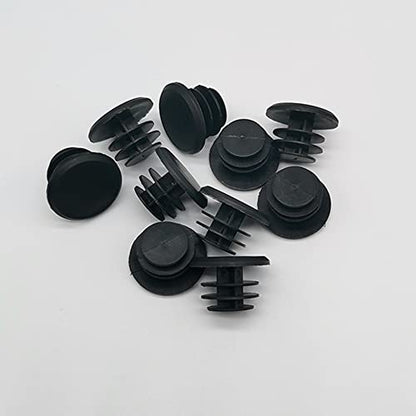 10 Pieces Handlebar Bar End Plugs Caps Bicycle Handlebar End Caps for Road Mountain Bike Most Bicycle Grip Bar End Plugs (Black)