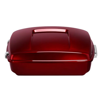 TCT-MOTORPARTS Chopped Tour Luggage Trunk w/Wrap-Around Backrest Pad + Black Two-Up Tour Mounting Rack Fit For Harley Street Glide Special Velocity Red Sunglo 2017S - color: Fit for Velocity Red Sunglo #4