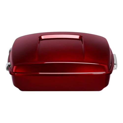 TCT-MOTORPARTS Chopped Luggage Kit w/Backrest Pad Two-Up Mounting Rack Fit For Harley Touring Street Glide Special 2014-2024 Velocity Red Sunglo 2017S - color: Fit for Velocity Red Sunglo #1