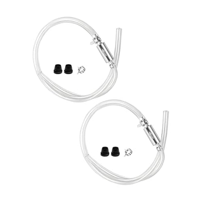 Bittwee Motorcycle Brake Bleeder Hose, 2 Set One Way Check Motorbike Brake System Bleeding Tools with Screw Caps, Motocross Stop Fluid Bleeder Kit, Universal for Motocross Dirt Bike Scooters - size: 2PC