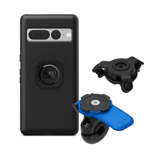 Quad Lock Mirror Motorcycle Phone Mount with Vibration Dampener and MAG Phone Case for Pixel 7 Pro - size: Pixel 7 Pro