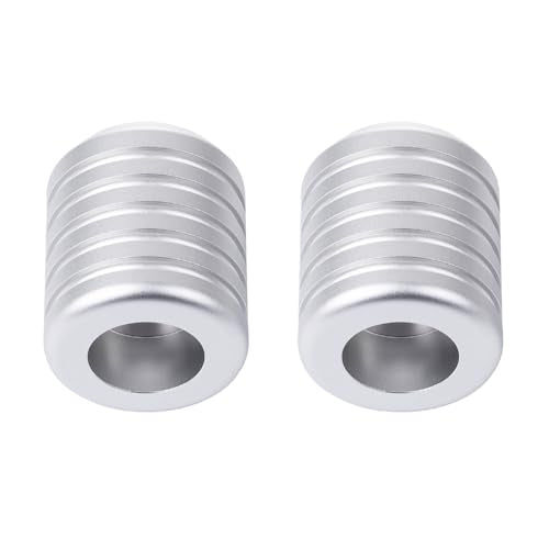 Advanblack ProTek Machined Harley Crash Bar Sliders 1.25" Decorative Wheel Rotatable End For Front Engine Guard Rear Saddlebag Guards (Silver CNC) - color: Silver CNC