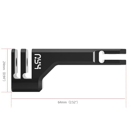 HSU Aluminum Vertical Bracket Adapter with 1/4"- 20 Hole for Gopro Hero 13/12/11/10/9/8/7/6/5/4 AKASO Campark Insta360 DJI Osmo Action and Other Action Cameras