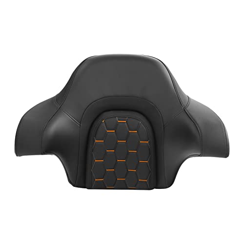 C.C. RIDER Wrap Around King Tour Trunk Backrest fit for Harley Touring Road King Street Glide Road Glide Electra Glide 2014-2024 - color: Passenger Backrest 16#Orange Stitching