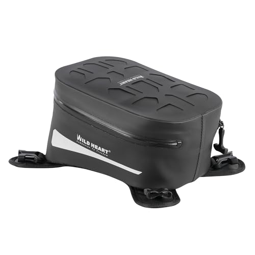 WILD HEART Motorcycle Tank Bag is Compatible with Most Motorcycle Outdoor Riding Accessories (Black) - color: Black