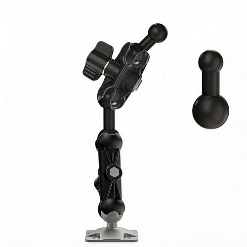 1 inch to 1 inch (2.45”+3.73”) Ball Mount Arm with 1 inch-20mm/1 inch-17mm Adapters for Car/Boat/Bike. - style: Ball Extension Connector with Dual 3.73+2.45” Ball Mount Arm