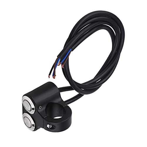 7/8inch 22mm Motorcycle Switch Handlebar, Motorbike Handlebar On/Off Grip Switches Brake Fog Headlight Handle Self-Return/Manual-Return Switch(B: Manual-Return)