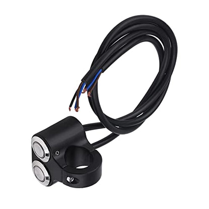 7/8inch 22mm Motorcycle Switch Handlebar, Motorbike Handlebar On/Off Grip Switches Brake Fog Headlight Handle Self-Return/Manual-Return Switch(B: Manual-Return)