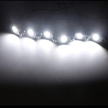 White LED Rock Lights 6 Pod Waterproof LED Neon Underglow Light for Car Truck ATV UTV SUV Off Road Underbody Glow Trail Rig Lamp Rock Lights (White) - color: White, size: 6 Pods