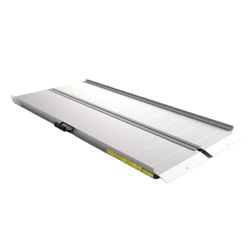 EZ-ACCESS TRAVERSE Aluminum Singlefold Folding Ramp, Portable Loading Ramps for Wheelchairs, Motorcycles, Lawn Tractors & ATVs, Heavy Duty Aluminum Folding Ramps with Carrying Handles (Silver, 6 Foot) - size: 6 Foot, style: Singlefold