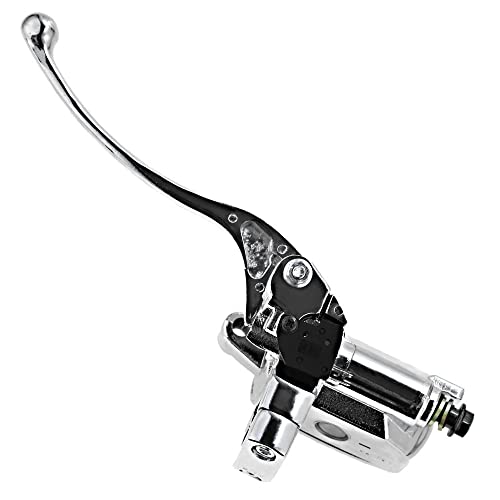 Saihisday 1" Brake Master Cylinder & Clutch Set Chrome for Honda Shadow VTX1800 Kawasaki Vulcan Yamaha Road Star Suzuki (1 Pair, Left + Right)