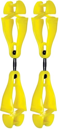 Ergodyne Squids 3420 Swiveling Glove Clip Holder with Dual Clips - color: Lime - Single, size: 1 Count (Pack of 2)