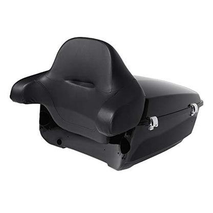 SLMOTO 13.7" King Tour Trunk Backrest, 13.7" Chopped Backrest Mounting Rack Round Fit For Harley Road King Road Glide Street Glide FLHXSE and CVO Limited FLHTKSE 2014-2025 - color: AStyle #09