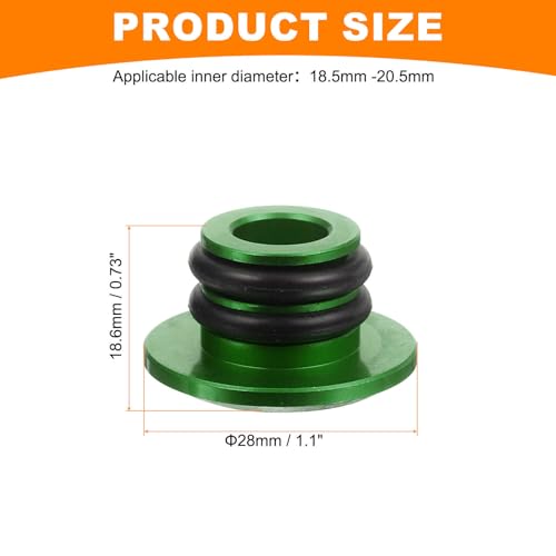 HARFINGTON Bar End Plugs Aluminum Handlebar End Caps Bike Plugs with Matching Rings for MTB Road BMX Fixed Gear Bike, Green - color: Green