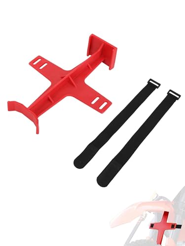 JFG RACING Dirt Bike Fork Saver with Straps,11.22" *9.06" Universal Motorcycle Fork Guard Spacer Support Brace for Transportation-Red - color: Red