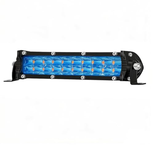 Blue LED Light Bar, Fishing Light 60W 6000lm 7 Inch Offroad Driving Light Bar Fog Reverse Lights 12V-60V, Waterproof Ultra Slim LED Off Road Lightbar for Truck ATV UTV RV Mower Golf Cart Boat Yacht - color: 7 Inch Blue