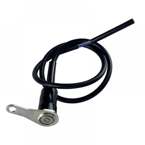Waterproof Stainless Steel Handlebar Mount ON-OFF LED Switch Compatible With Motorcycle Headlight Fog Light Compatible With DC12V Systems(With red light) - color: With red light