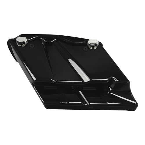 TCMT Vivid Black 5" Stretched Saddlebags 6X9 Speaker Lid Fits For Harley Touring Models CVO Road Glide Road King Street Glide Electra Glide Ultra Classic 1994-2013 - color: Vivid Black Chrome Latches(6x9 Speaker Lid)