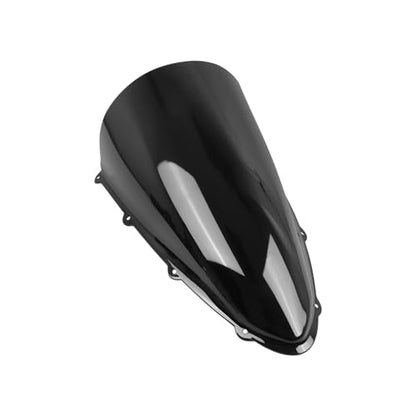 Motorcycle Windscreen Windshield Replacement for Ducati Panigale V4 2025 2026 PC Windscreen Double Bubble (Black) - color: black