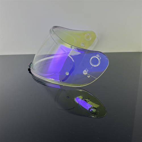 HJ20M Helmet Visor Replacement,Tinted UV protectionMotorcycle Helmet Face Shield Windshield Lens For HJC C70 FG-17 FG-ST IS-17 (Revo Clear Purple) - color: Revo Clear Purple