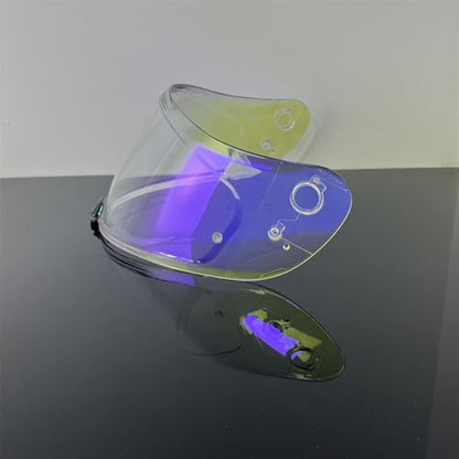 HJ20M Helmet Visor Replacement,Tinted UV protectionMotorcycle Helmet Face Shield Windshield Lens For HJC C70 FG-17 FG-ST IS-17 (Revo Clear Purple) - color: Revo Clear Purple