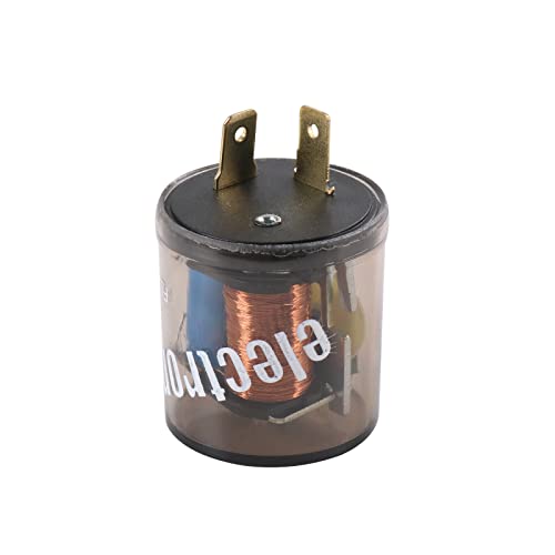 2 Pin Electronic Flasher Relay 12V Turn Signal Light Blinker Relay 2 Prong Flasher 20 Amps Fix Turn Signal Bulbs for Universal Model - size: 1pc 2 PIN 20 Amps 12V Flasher