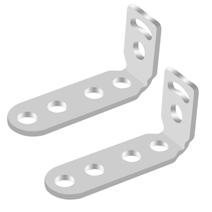 jose2015 Motorcycle Fog Light Bracket L Shaped Mounting Bracket, Universal Extension Holder Spotlight Driving Light Mount Brackets 2PCS - color: Silver