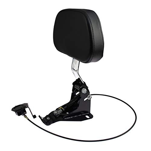 Adjustable Driver Backrest with Chrome Mount Fit for Harley Touring Road King Electra Glide CVO 2009-2024 - color: Chrome mount