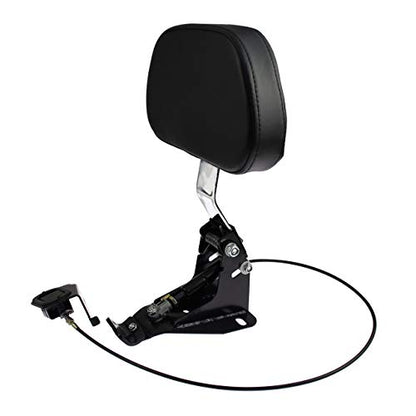 Adjustable Driver Backrest with Chrome Mount Fit for Harley Touring Road King Electra Glide CVO 2009-2024 - color: Chrome mount