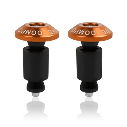 Motorcycle Bar End Plug Handlebars End Caps Grips Replacement for Yamaha Kawasaki Honda BMW Suzuki and All 7/8" Handlebar Grip - color: orange