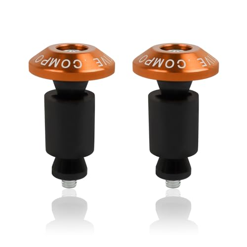Motorcycle Bar End Plug Handlebars End Caps Grips Replacement for Yamaha Kawasaki Honda BMW Suzuki and All 7/8" Handlebar Grip - color: orange