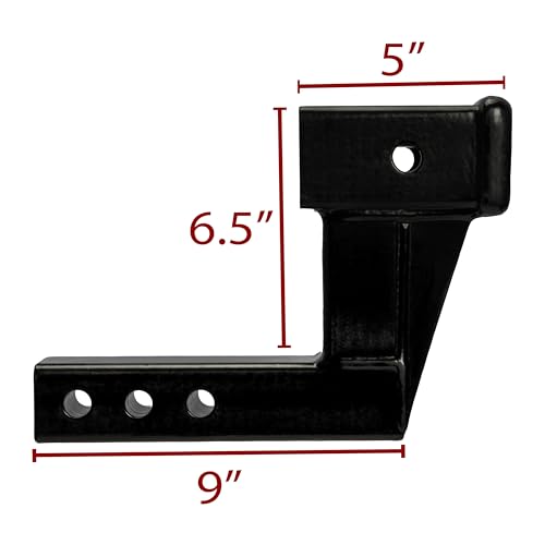 EXTAI Extreme Max 5001.6512 Solid Shank Receiver Extension - 6" Rise, Includes Two Hitch Pins - size: 6" Rise