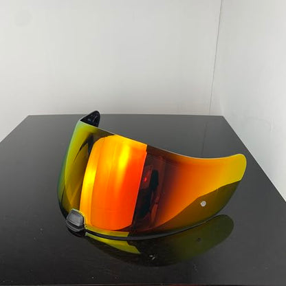 HJ20M Helmet Visor Replacement, Motorcycle Helmet Face Shield Windshield Lens For HJC C70 FG-17 FG-ST IS-17 (Revo Deep Red) - color: Revo Deep Red
