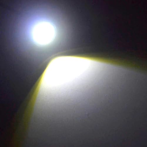 4Pcs 23mm DC 12V Black shell Eagle Eye Cob LED Car Fog DRL Daytime Running Light Backup Reverse Tail Rock Lights Headlights Signal Lamp Small bulb diy use for car and motorcycle (White) - color: White