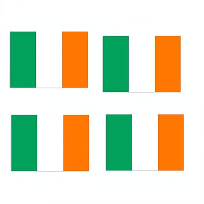 4 PCS Flag Stickers - Ireland Flag Stickers Decals for Cup Computer Laptop Car Bumper Window Helmet Musical Instrument with Smooth Surface - size: Ireland