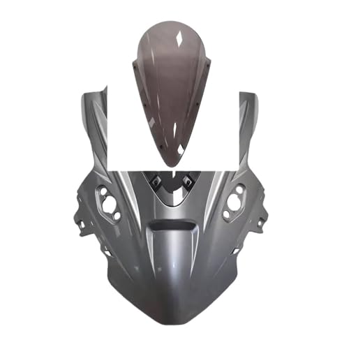 Motorcycle Windshield for 675SR CF675SR CF 675SR-R Motorcycle Double Bubble Windscreen Screen Windshield Wind Deflectors Accessories - color: Silver Smoke