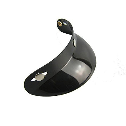 VCOROS 3 Snap 3/4 Open Face Helmet Peak Visor (Black)